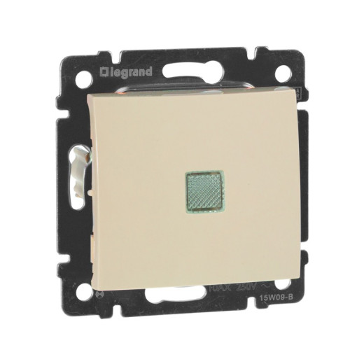 Legrand Valena Крем Выключатель 1-клавишный с подсветкой