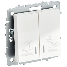 IEK BRITE Выключ. 2-кл. с инд. отел. 10А ВС10-2-9-БрБ бел.