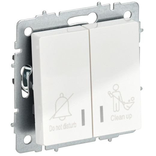 IEK BRITE Выключ. 2-кл. с инд. отел. 10А ВС10-2-9-БрБ бел.