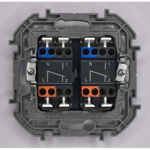 Legrand/Daccord INSPIRIA Белый Переключатель двухклавишный 10 AX - 250 В