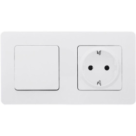 Legrand/Daccord INSPIRIA Белый Выключатель одноклавишный 10 AX - 250 В