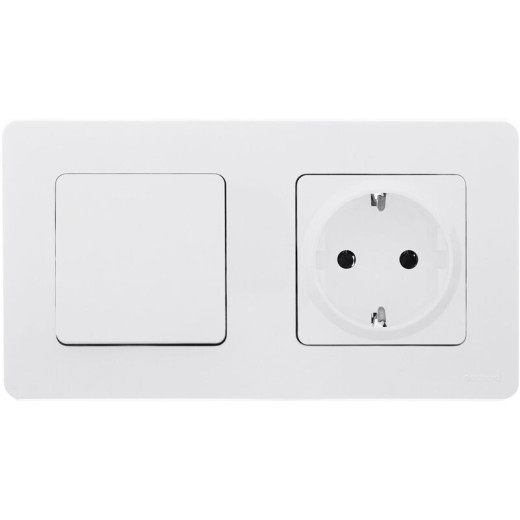 Legrand/Daccord INSPIRIA Белый Выключатель одноклавишный 10 AX - 250 В