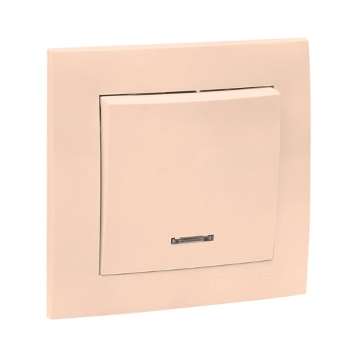 EKF PROxima Валенсия выключатель 1-кл. 10А кремовый с индикатором