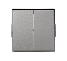 Simon 27 Scudo Серая Накладка на двухклавишный механизм