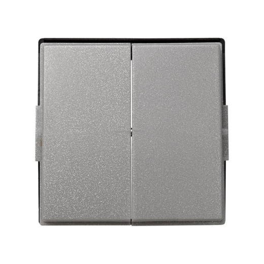 Simon 27 Scudo Серая Накладка на двухклавишный механизм