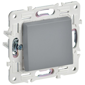 IEK SKANDY Серый Выключатель 1-клавишный 10А SK-V01Gr