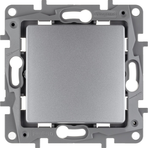 Legrand Etika Алюминий Выключатель 1-клавишный, автоматические клеммы, 10AX, 250 В