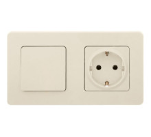 Legrand/Daccord INSPIRIA Слоновая кость Выключатель одноклавишный 10 AX - 250 В