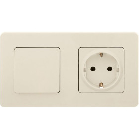 Legrand/Daccord INSPIRIA Слоновая кость Выключатель одноклавишный 10 AX - 250 В
