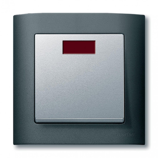 Schneider Electric Merten SM Антрацит Клавиша 1-ая с окошком, без линзы