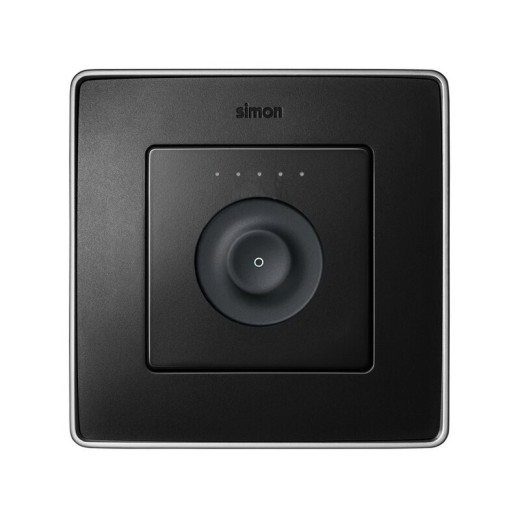 Simon Sense Графит Сенсорный 1-клавишный выключатель без маркировки, с возможностью регулирования