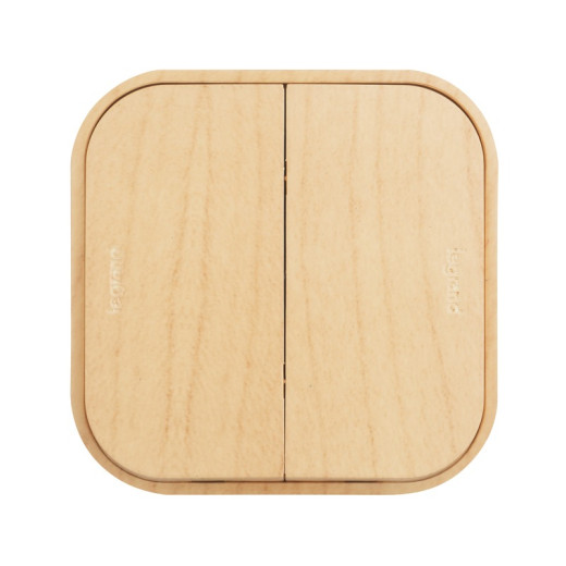 Legrand Quteo Сосна Выключатель 2-клавишный 10А