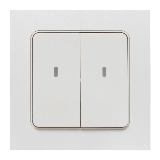 EKF Connect Умный беспроводной выключатель Стокгольм 2-кл. белый Zigbee