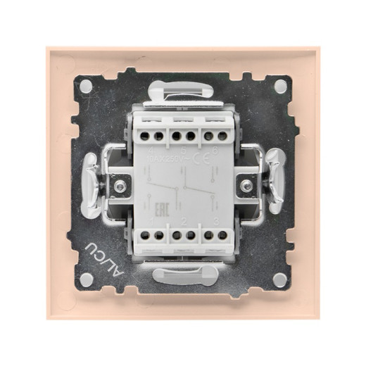 EKF PROxima Валенсия выключатель 2-кл. 10А кремовый проходной