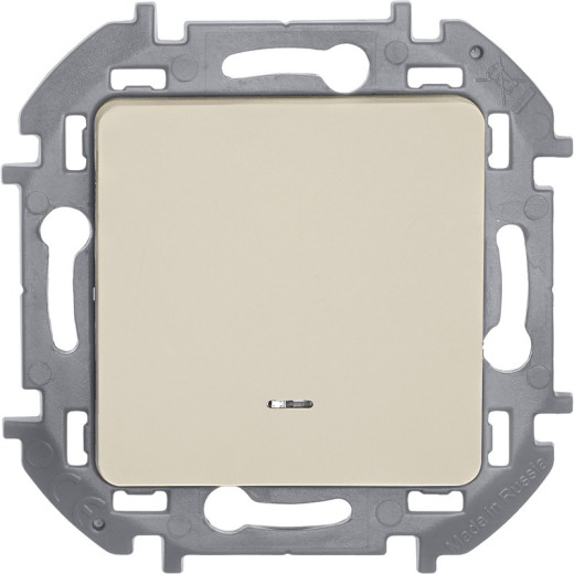 Legrand/Daccord INSPIRIA Слоновая кость Переключатель одноклавишный с подсветкой/индикацией 10 AX - 250 В