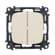 Legrand Valena ALLURE DIY Сл.кость Выключатель 2-х клавишный 10А 250В