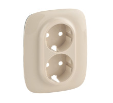 Legrand Valena ALLURE Сл.кость Накладка розетки с/з 2-ной