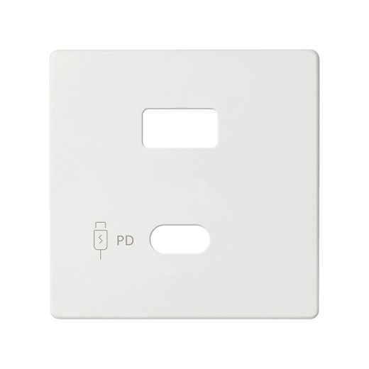 Simon S82 Concept Накладка для зарядного устройства USB A+C белого матового цвета