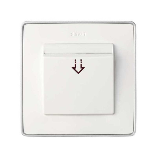 Simon 75 Мех Выключатель под карточку с 2 микровыключателями, проходной со свет.индик, 6А(2А), 250В, S82,82N,88