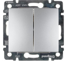 Legrand Valena Алюминий Выключатель 2-х клавишный