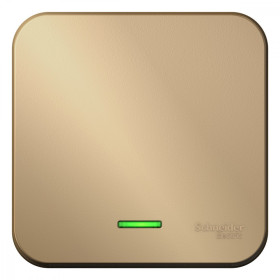 Systeme Electric Blanca наруж Титан Переключатель 1-клавишный с подсветкой, 10А, 250B, изолир. пластина