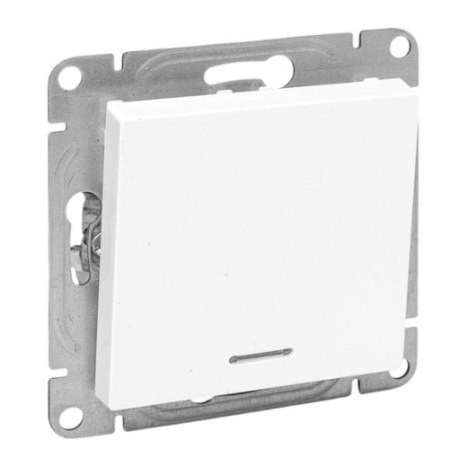 EKF Эпика Механизм выключателя, одноклавишный, с подсветкой, белый