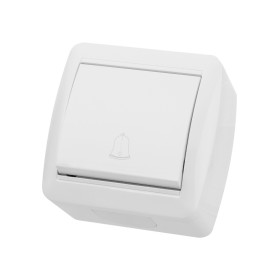 TDM Кнопка звонковая открытой установки IP44 6А белая 