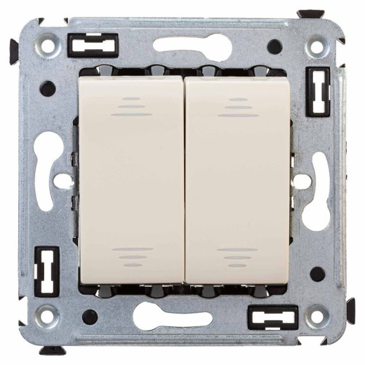 DKC Avanti Переключатель двухклавишный в стену, 