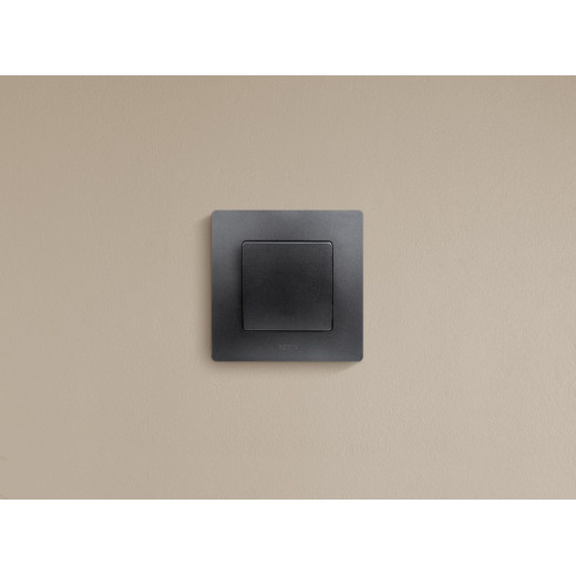 Legrand Etika Антрацит Выключатель 1-клавишный, авт.клеммы, 10AX, 250 В