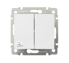 Legrand Valena Бел Переключатель 2-клавишный IP44