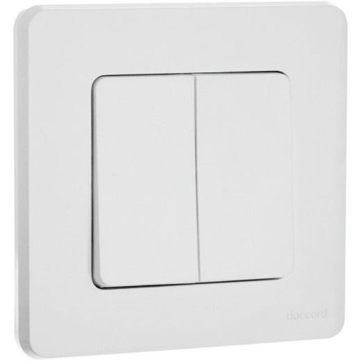 Legrand/Daccord INSPIRIA Белый Выключатель двухклавишный 10 AX - 250 В