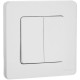 Legrand/Daccord INSPIRIA Белый Выключатель двухклавишный 10 AX - 250 В