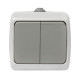 EKF PROxima Мурманск Выключатель 2-клавишный 10А IP54 серый