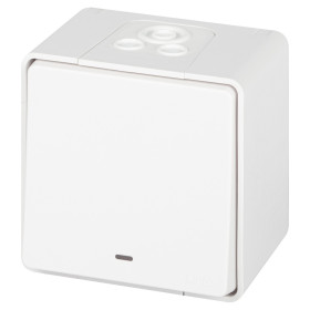 Переключатель ЭРА Эксперт 11-1507-01 с подсветкой IP55 10АХ-250В ОУ белый