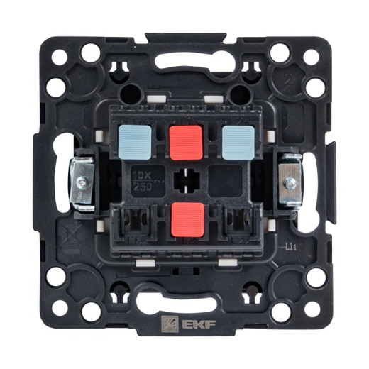 EKF PROxima Стокгольм Черный Выключатель 2-кл, 10А