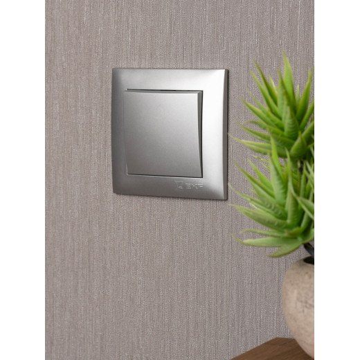 EKF PROxima Валенсия лицевая панель кнопки звонка 10А сталь