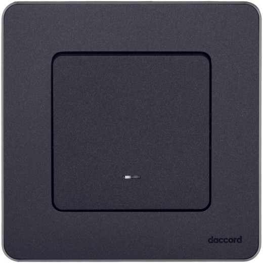 Legrand/Daccord INSPIRIA Антрацит Переключатель одноклавишный с подсветкой/индикацией 10 AX - 250 В