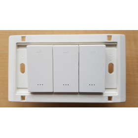 Anam Legrand e-Fren Выключатель 3-кл. с ПОДСВЕТКОЙ, обыкновенный, белый