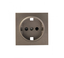 EKF PROxima Валенсия лицевая панель розетки 1-местной с/з 16А графит с защ. штор.