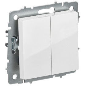 IEK BRITE Белый Выключ. 2-кл. перекр. 10А ВС10-2-3-БрБ