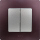 Legrand Etika Алюминий Выключатель 2-клавишный, автоматические клеммы, 10 AX, 250 В