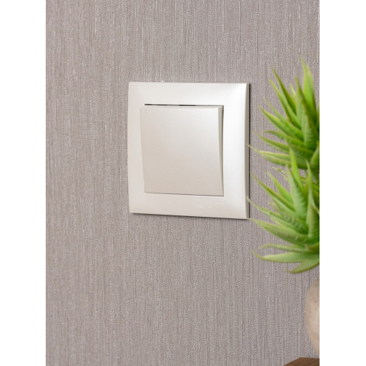 EKF PROxima Валенсия лицевая панель выключателя 1-кл. 10А жемчуг