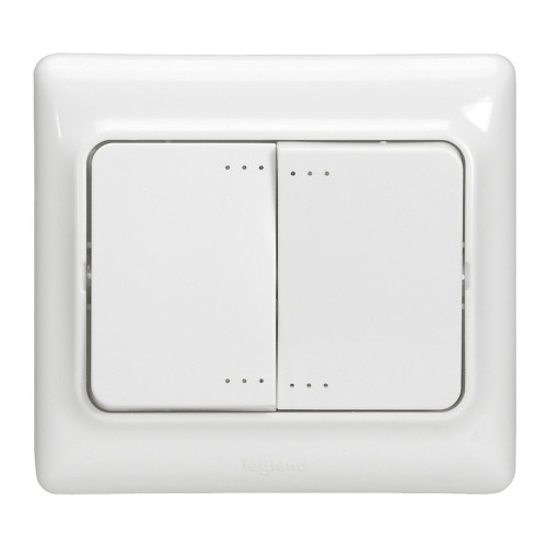 Legrand Kaptika Белый Выключатель 2-клавишный