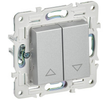 IEK SKANDY Серебряный Выключатель жалюзи 10А SK-V12S