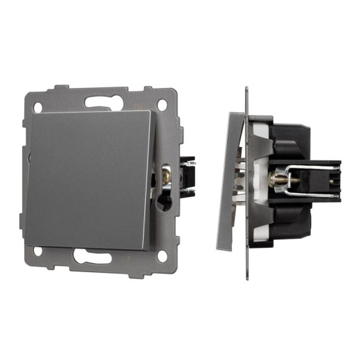 Arlight Механизм выключателя одноклавишный непроходной SWT-MK01-PL-GR-V (250V, 10A) (-)