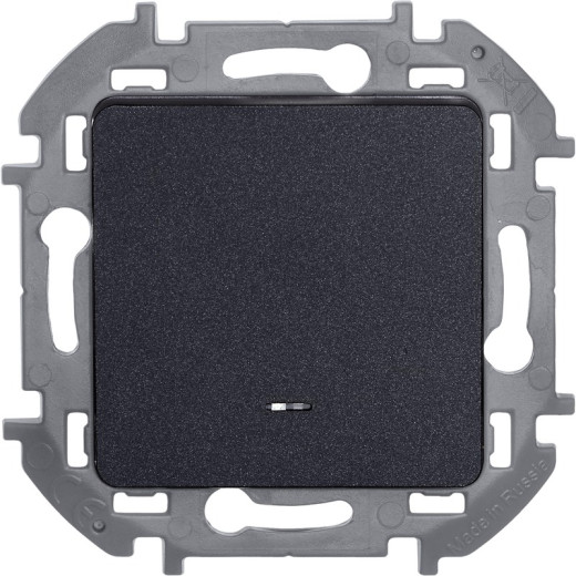 Legrand/Daccord INSPIRIA Антрацит Переключатель одноклавишный с подсветкой/индикацией 10 AX - 250 В