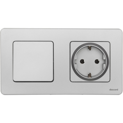 Legrand/Daccord INSPIRIA Алюминий Выключатель одноклавишный 10 AX - 250 В