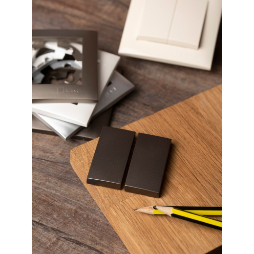 EKF PROxima Валенсия лицевая панель выключателя 2-кл. 10А графит