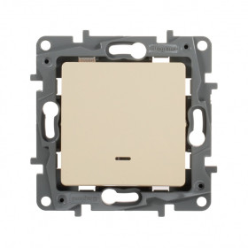 Legrand Etika Слоновая кость Выключатель 1-клавишный с подсветкой, 10А, Винтовые клеммы