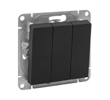 EKF Эпика Механизм выключателя, трёхклавишный, чёрный